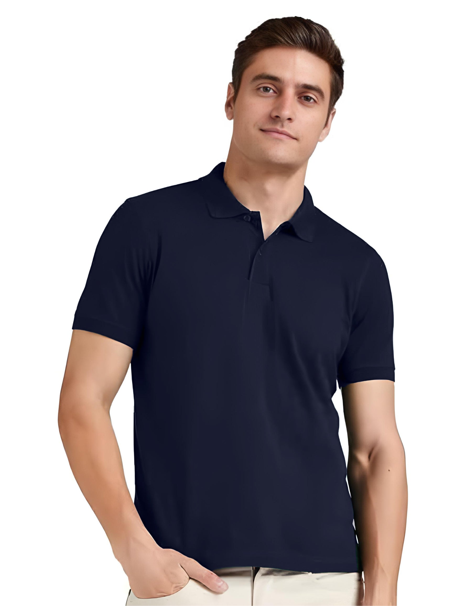 Polo T-Shirt for Men (Dark Navy Blue)