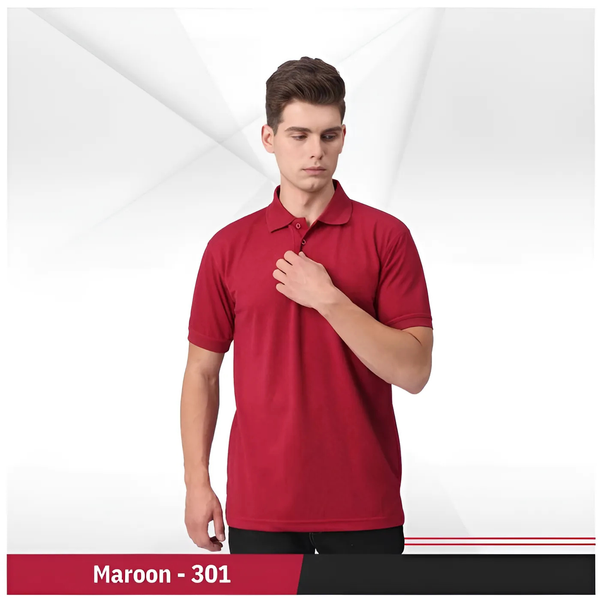 Uniform Unicorn - Men's  Rich Polo T Shirt | Collar Tshirts | Half Sleeves | Plain-Regular Fit (301-Maroon)