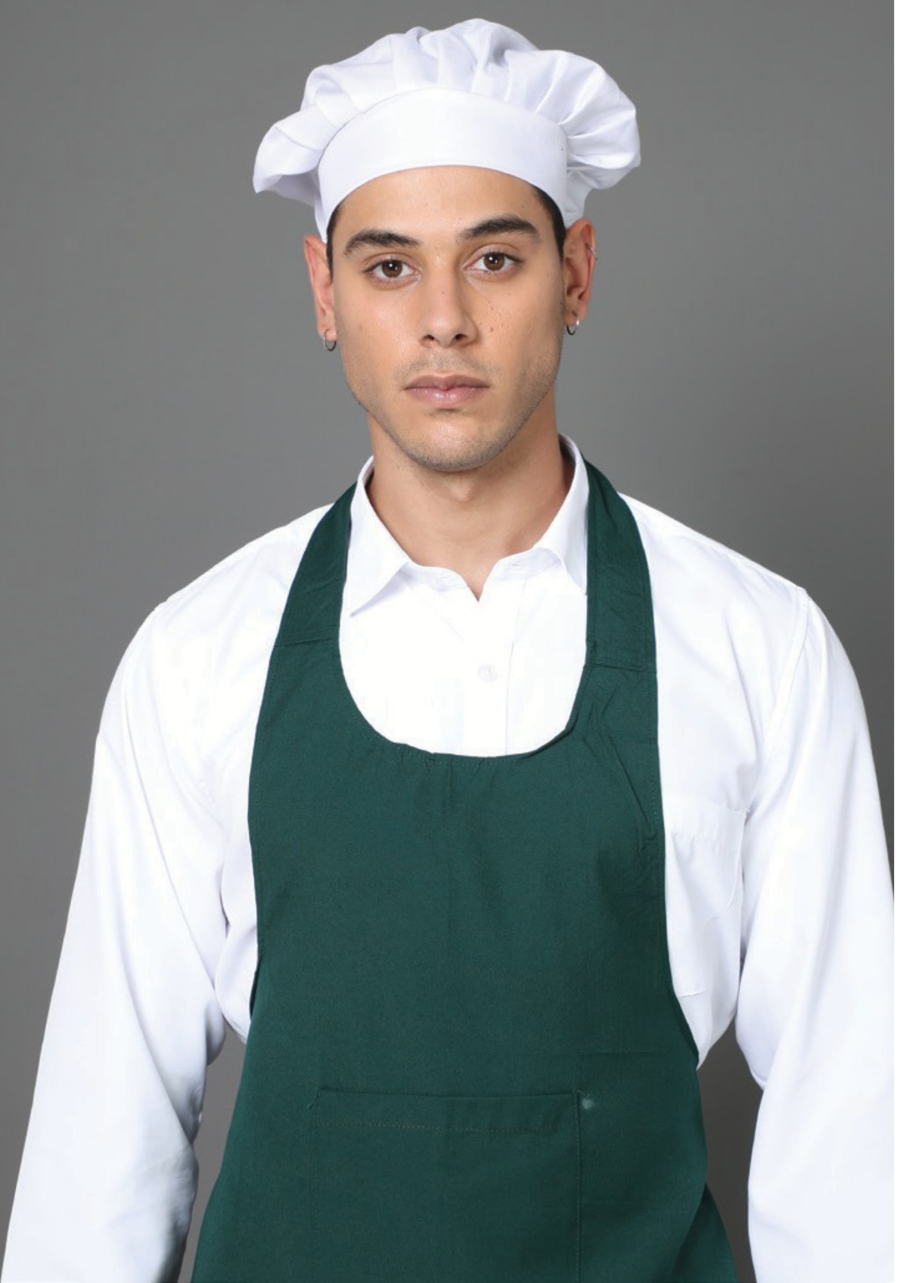 Professional Bottle Green Full Apron - Stylish & Durable for Chefs, Bakers, and Home Cooks