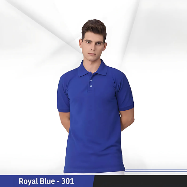 Uniform Unicorn - Men's  Rich Polo T Shirt | Collar Tshirts | Half Sleeves | Plain-Regular Fit (301-Royal Blue)