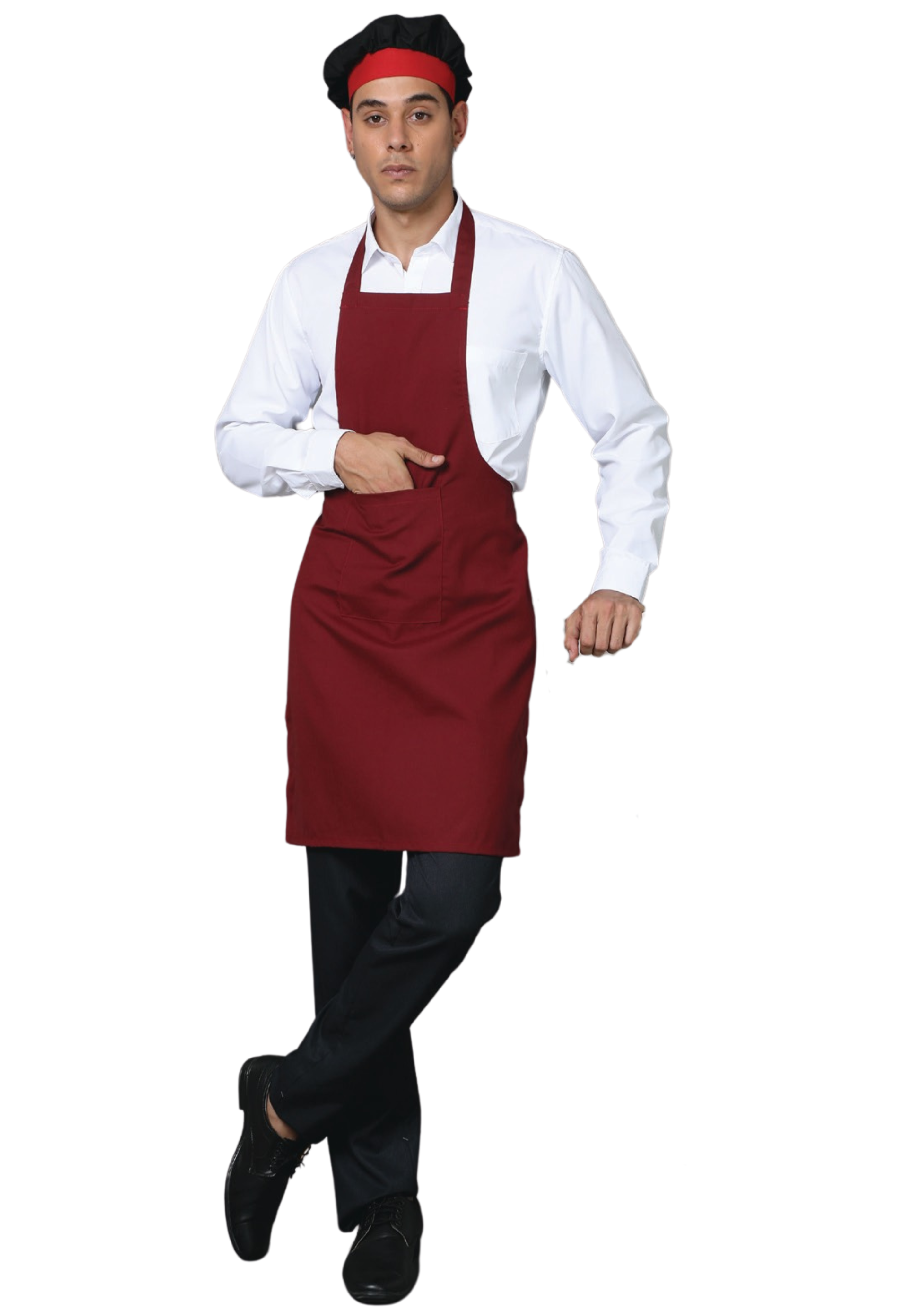 Professional Maroon Full Apron - Stylish & Durable for Chefs, Bakers, and Home Cooks