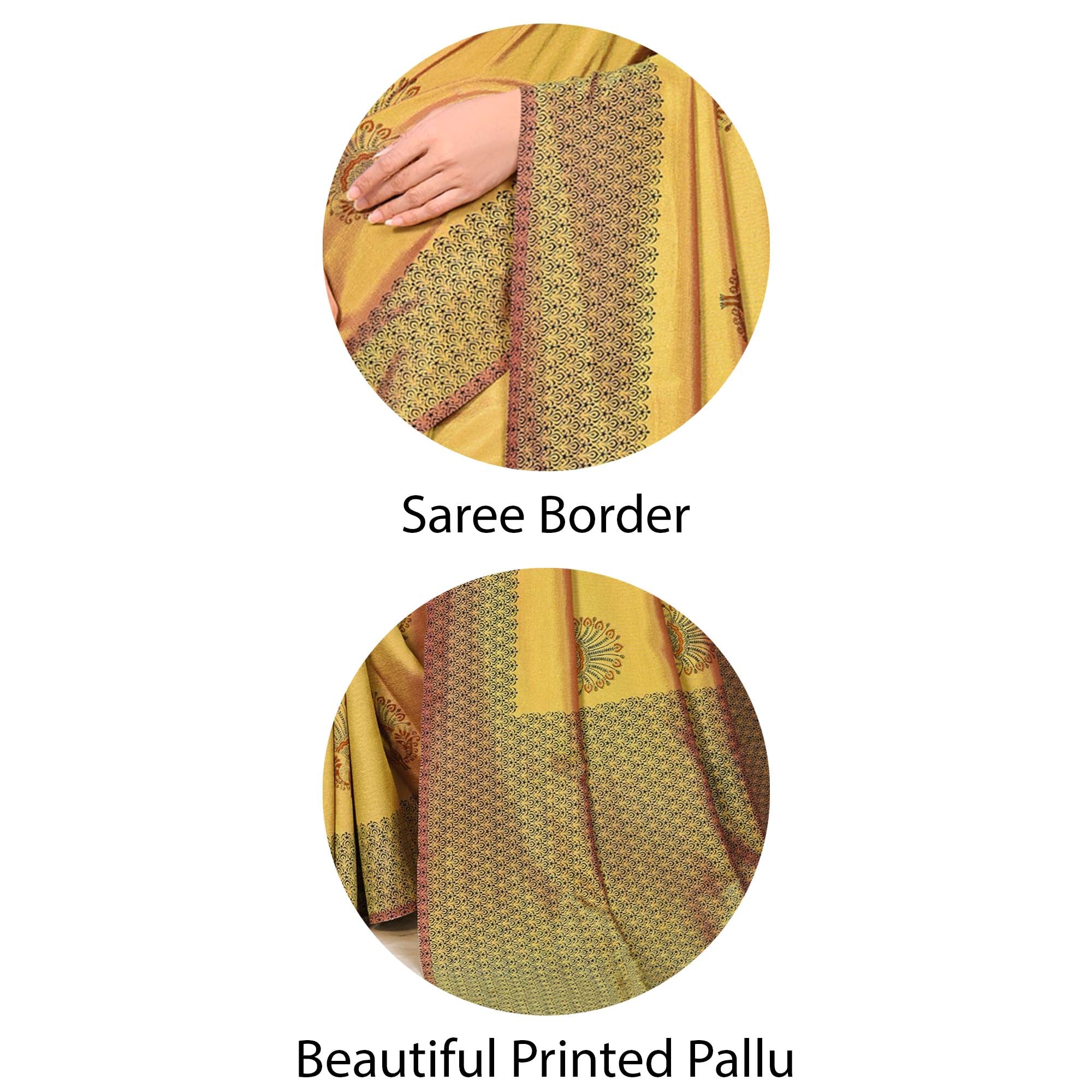 Vimla  Women's Multicolored Art Silk Uniform Saree with Bouse Piece (2047_AS_Mustard)