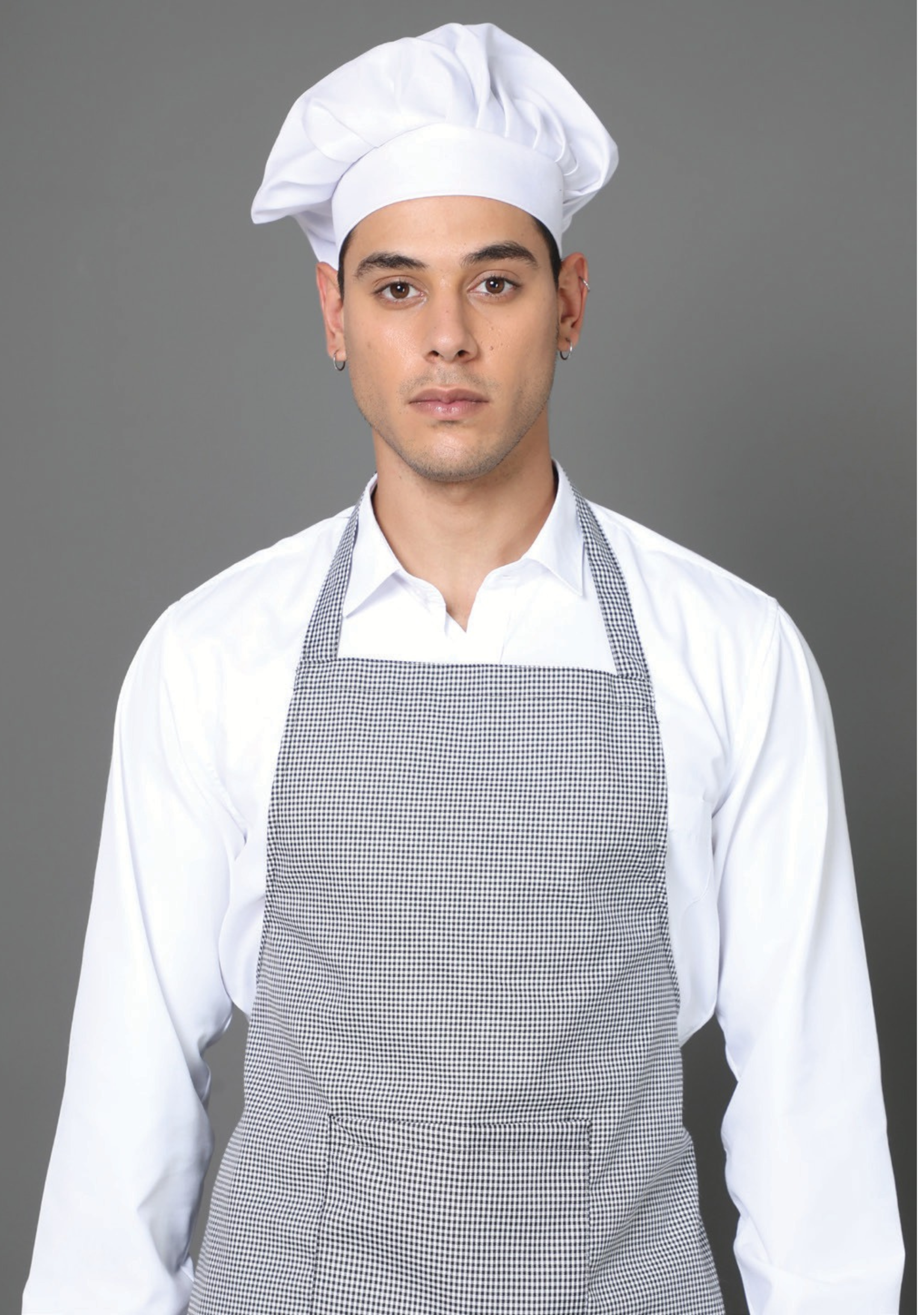 Professional Black & White Checkered Full Apron - Stylish & Durable for Chefs, Bakers, and Home Cooks