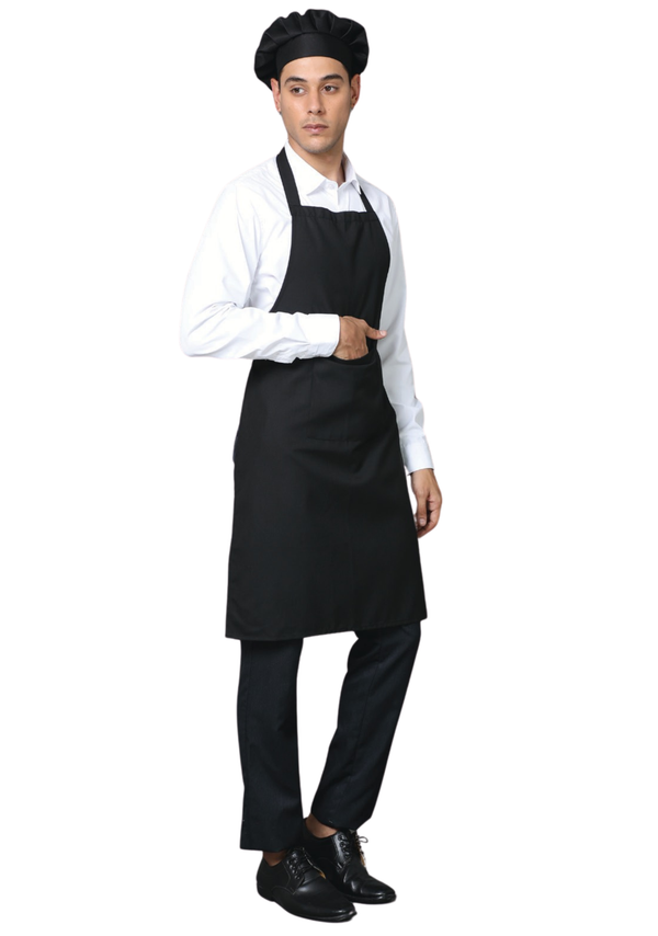 Professional Black Full Apron - Stylish & Durable for Chefs, Bakers, and Home Cooks