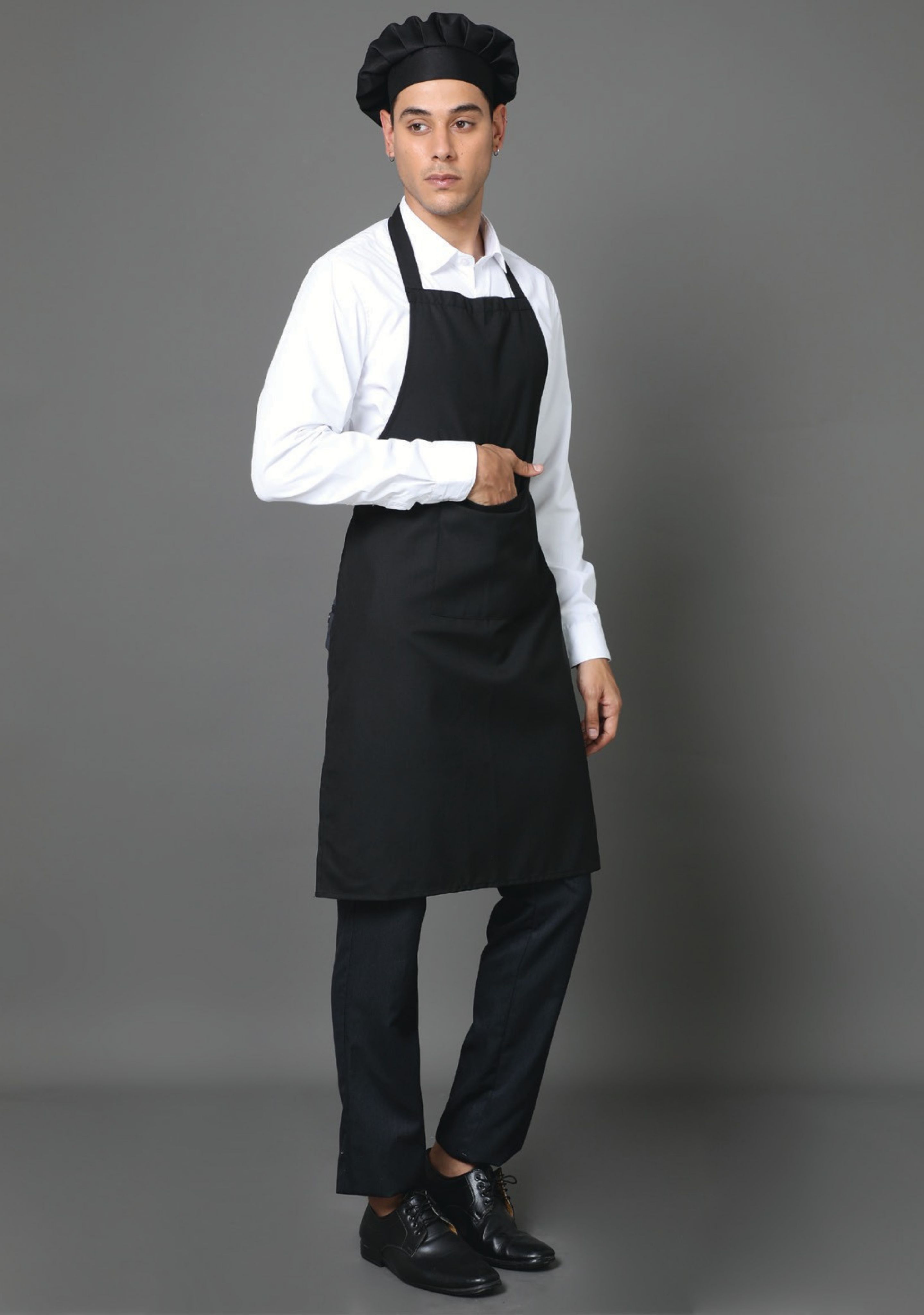 Professional Black Full Apron - Stylish & Durable for Chefs, Bakers, and Home Cooks