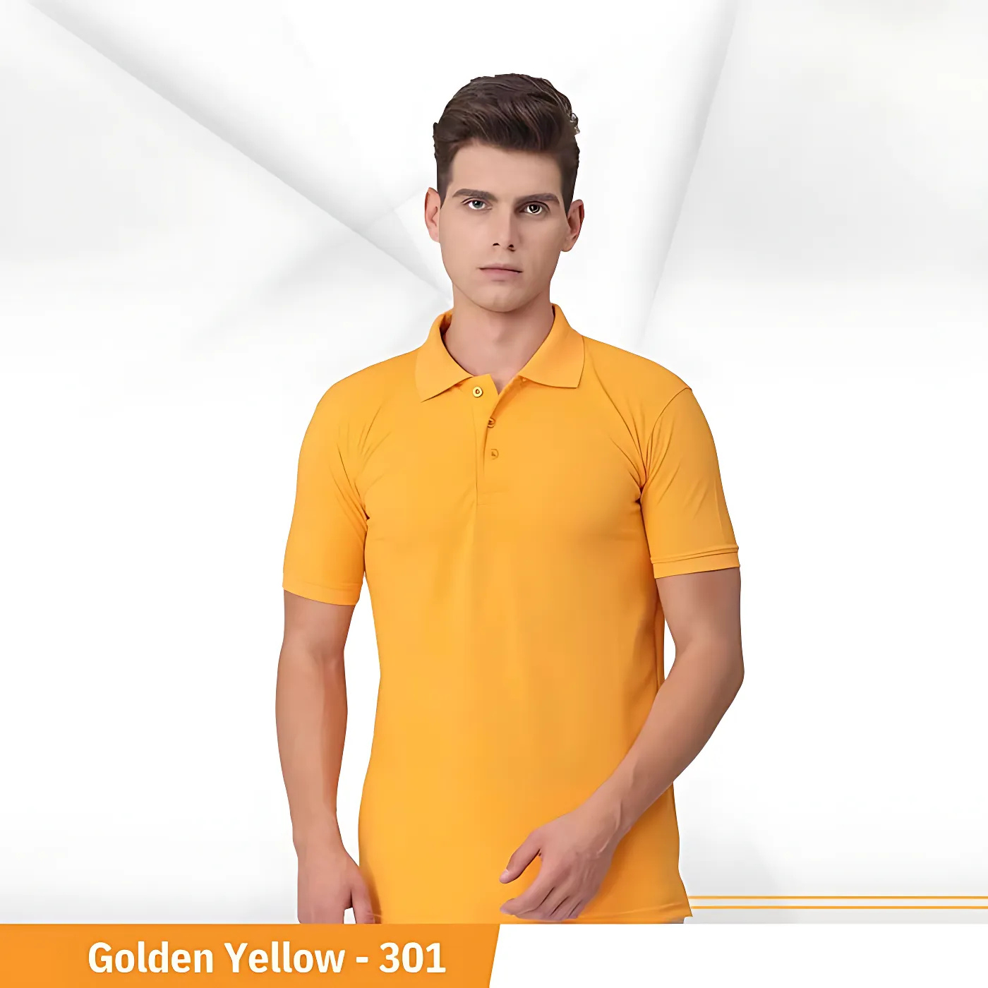 Plain-Regular Fit (301-Golden Yellow)