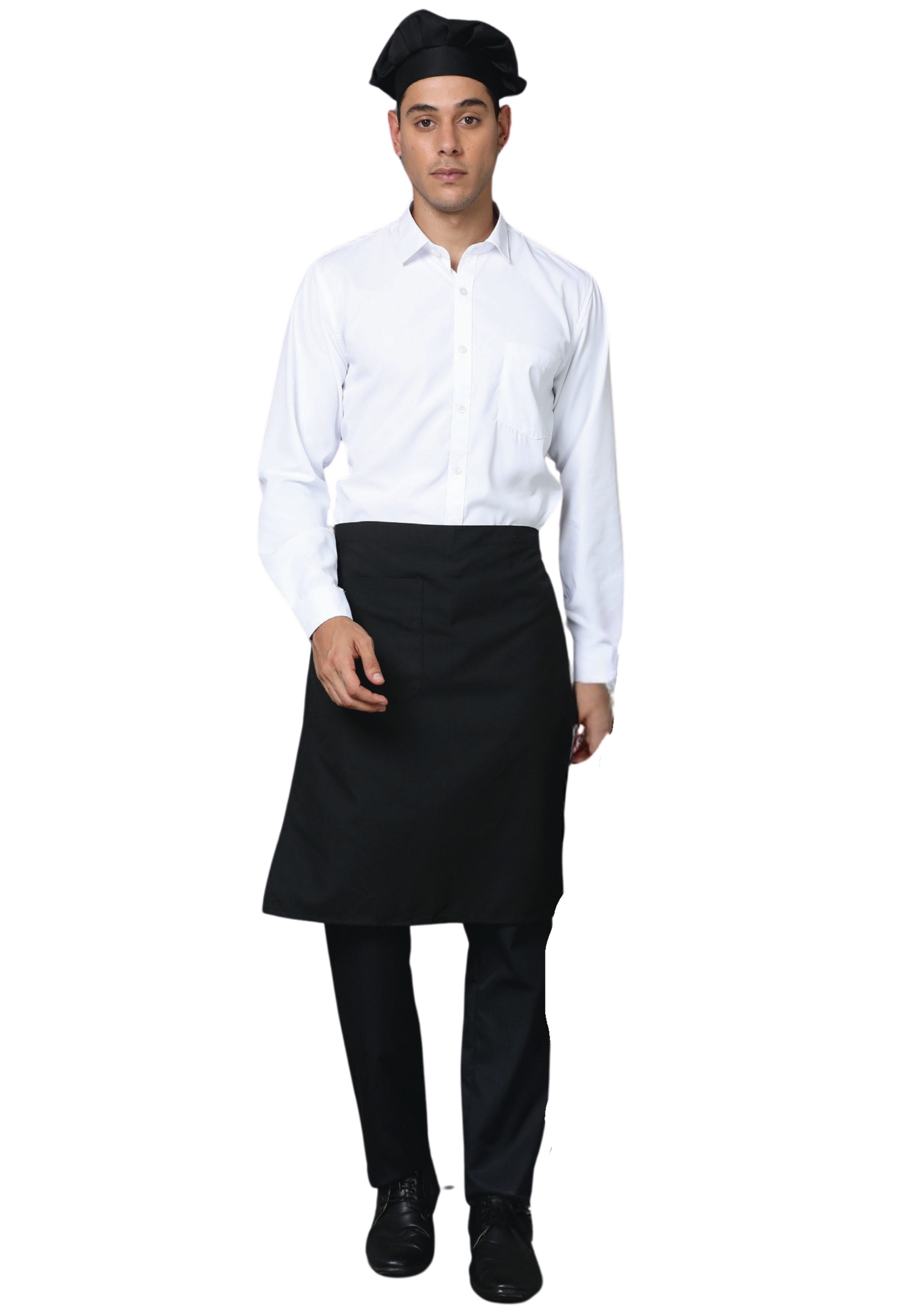 Professional Black Half Apron - Stylish & Durable for Chefs, Bakers, and Home Cooks