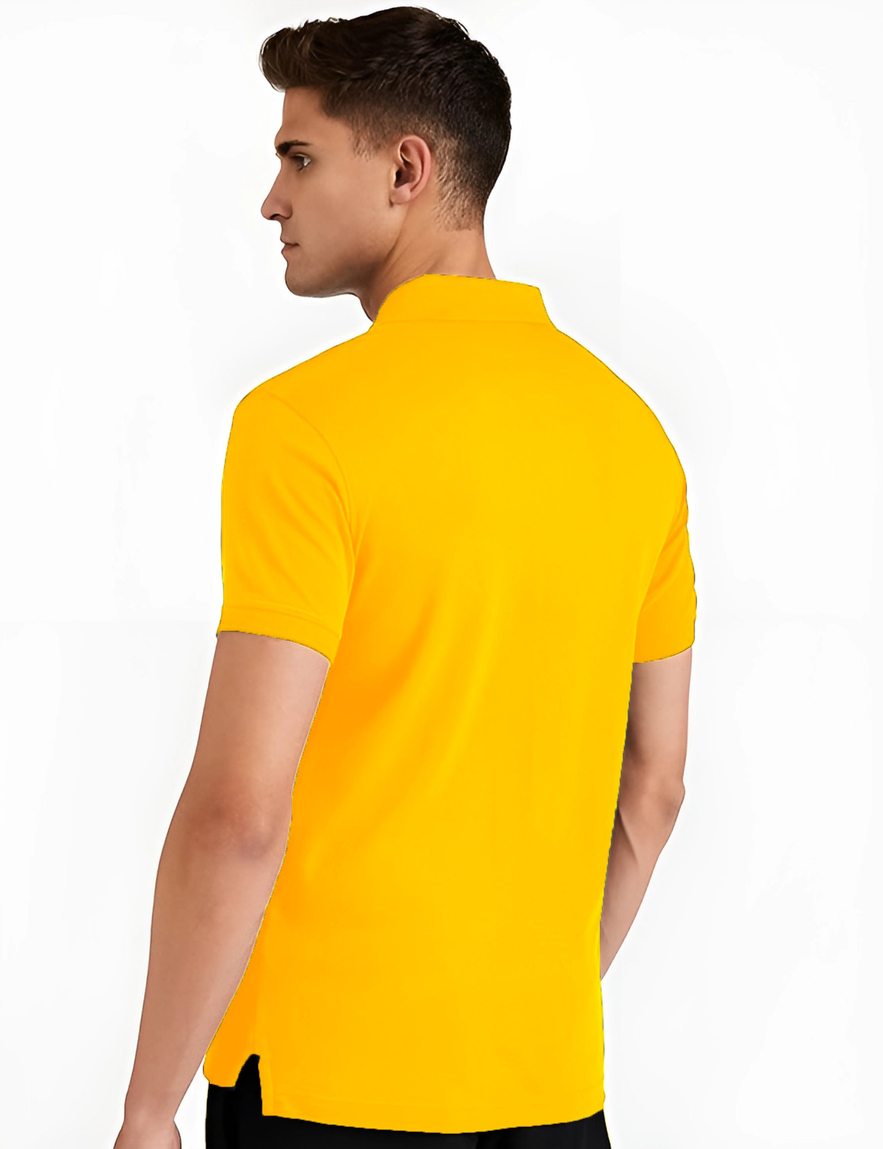 Polo T-Shirt for Men (Golden Yellow)