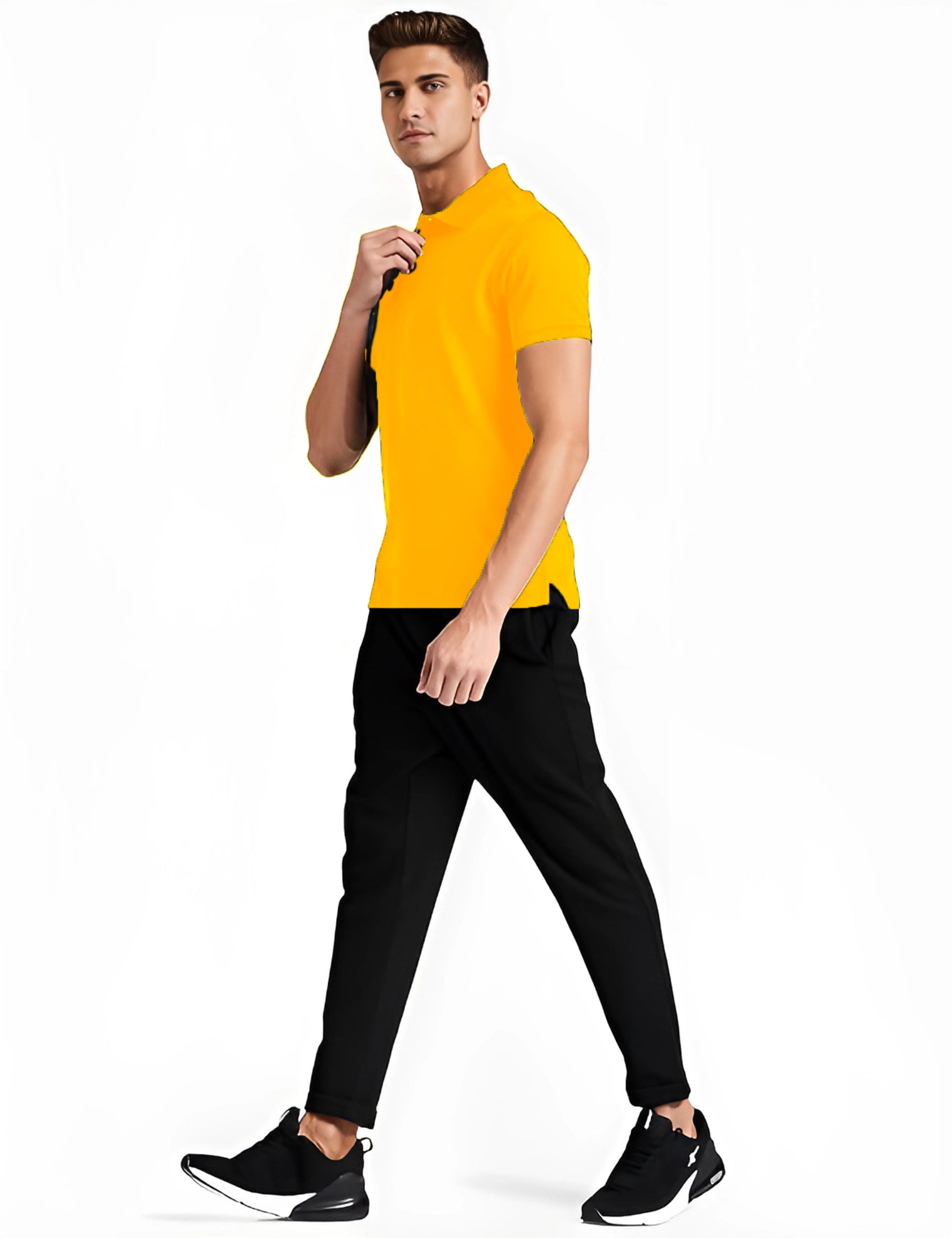 Polo T-Shirt for Men (Golden Yellow)